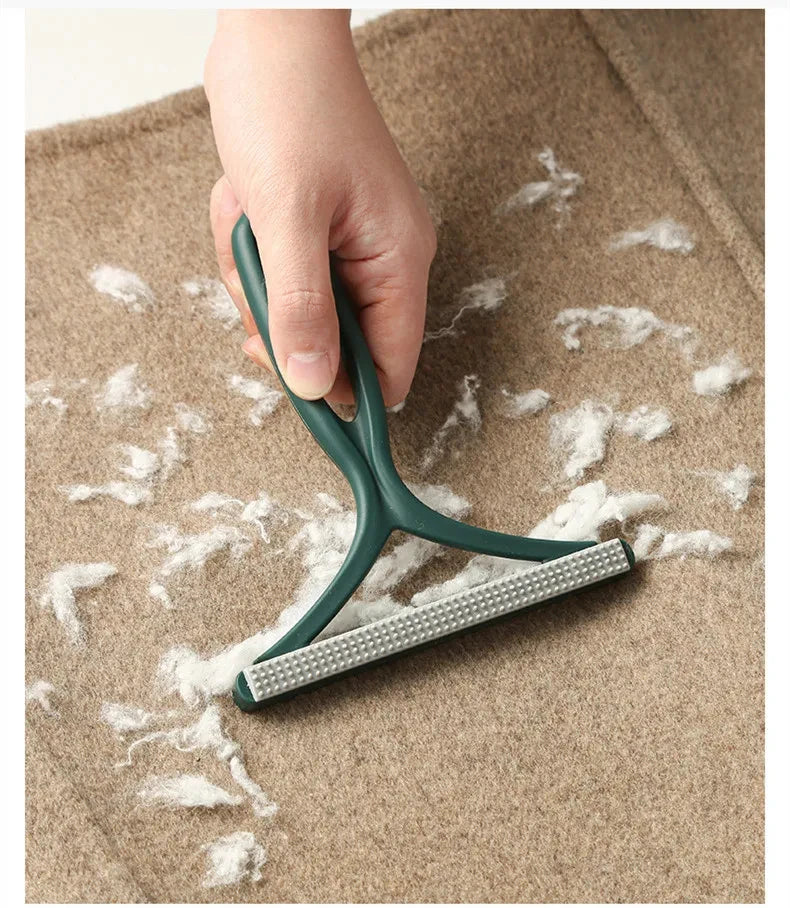 1pc 2in1 Double Sided Pet Hair Remover Lint Remover Clean Tool Shaver Sweater Cleaner Fabric Shaver Scraper For Clothes Carpet
