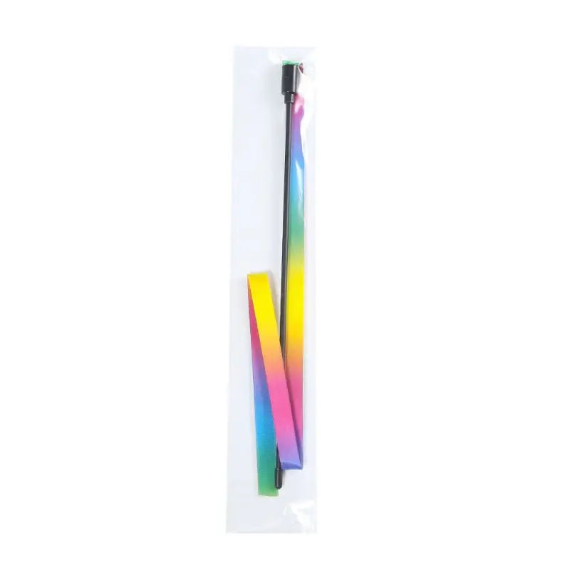 1PCS Pet Cat Toys Cute Funny Rainbow Strips Stick Cat Teaser Wand Pet Toys for Cats Interactive Toys Cat Supplies Pet Products