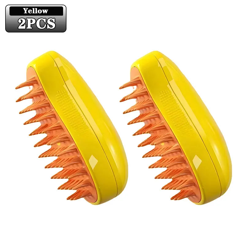 Steamy Dog Brush Electric Spray Cat Hair Brush 3 in1 Dog Steamer Brush for Massage Pet Grooming Removing Tangled and Loose Hair