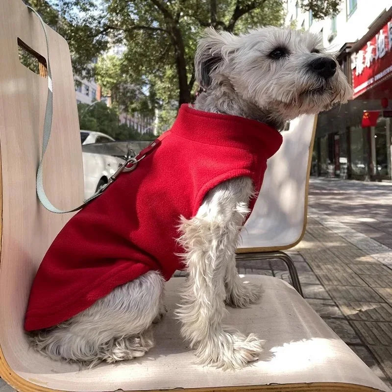 Soft Fleece Dog Vest Puppy Cat Clothes Spring Winter Outdoors Warm Vest Sweater Costumes Jacket Yorkshire Clothes For Small Dogs