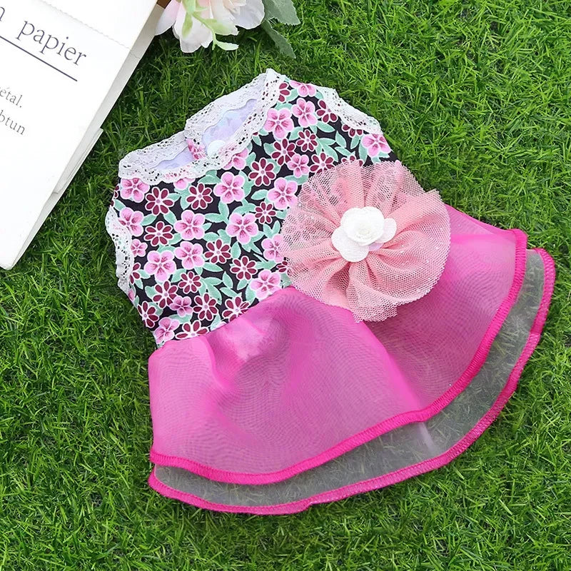 Dress for Dog Pets Clothes Chihuahua Wedding Dress Skirt Cloth Accessory Dog Pet Dress Supplies Hanbok Cat Costume