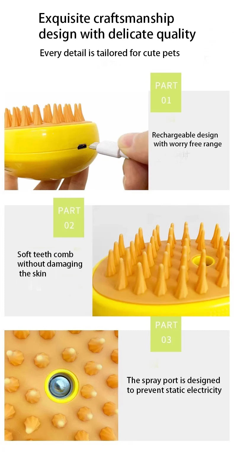 Pet Spray Massage Comb Cat Hair Comb Cat Dog De Floating Hair Comb Anti Flying Hair Brush Cleaner Bath Brush