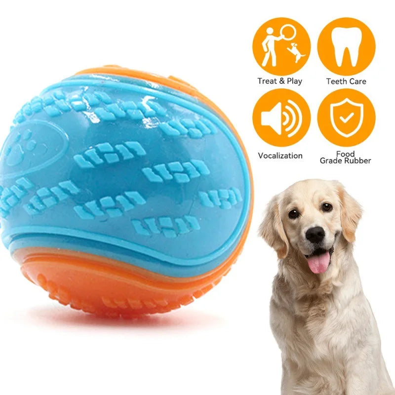 Bite-resistant Pet Dog Toy Rubber Ball Beef-flavored Elastic Ball To Prevent Dog From Destroying Things Dog Training Supply