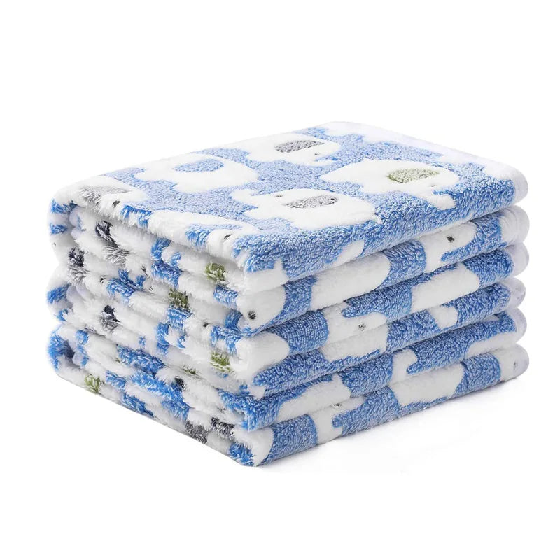 Pet Soft Blankets for Dogs - Fluffy Cats Dogs Blankets for Small Medium & Large Dogs, Cute Print Pet Throw Puppy Blankets Fleece