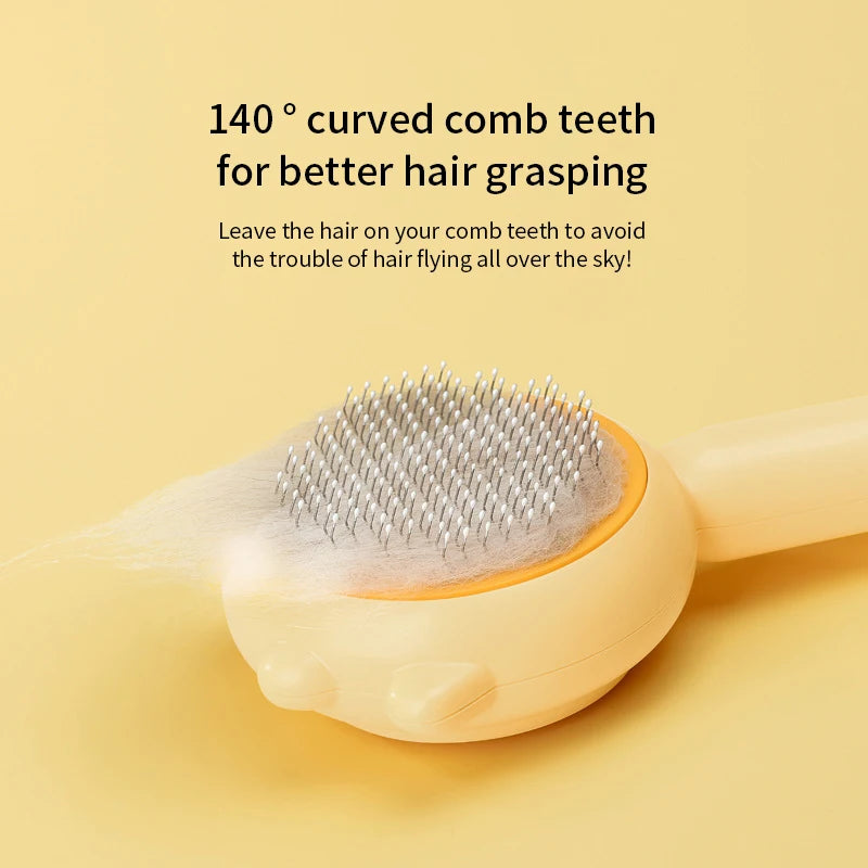 1Pcs Pet Hair Removal Brush Grooming Comb Self Cleaning Dog Slicker Brush with Massage Teeth Dogs Cats Pet Grooming Supplies
