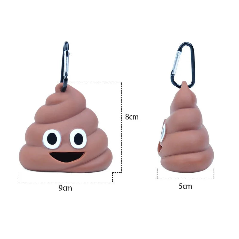 1pc Pet Poop Bag – Poop-Shaped Waste Bags with Portable Dispenser.