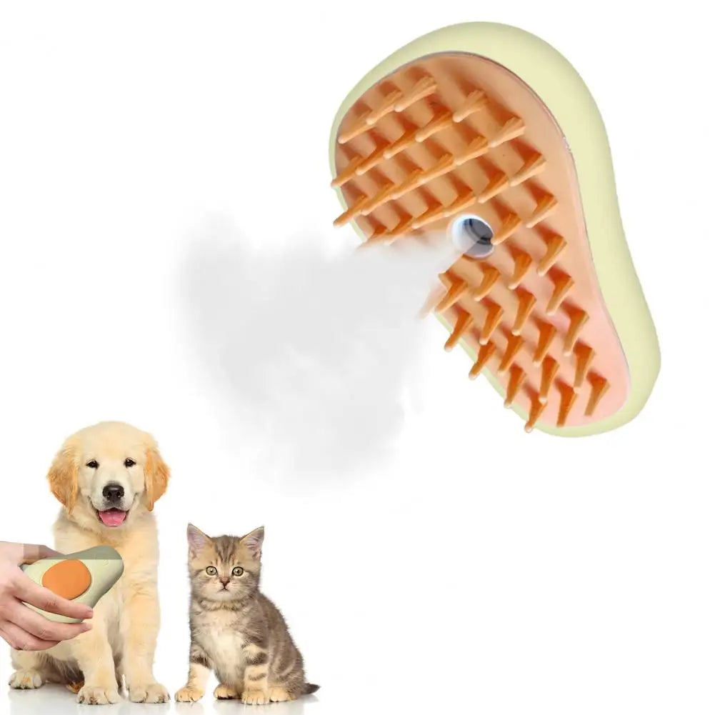 Pet Steam Brush Tangled Fur Brush for Pets 3-in-1 Self-cleaning Pet Massage Brush for Gentle Dog Shedding for Removing for Cats