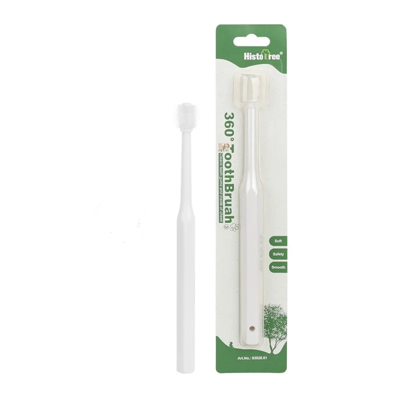360-Degree Pet Toothbrush – Cat & Dog Teeth Care for Bad Breath, Tartar Removal, and Oral Hygiene.
