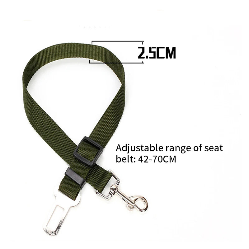 Adjustable Pet Cat Dog Car Seat Belt Pet Seat Vehicle Dog Harness Lead Clip Safety Lever Traction Dog Collars Dog Accessoires