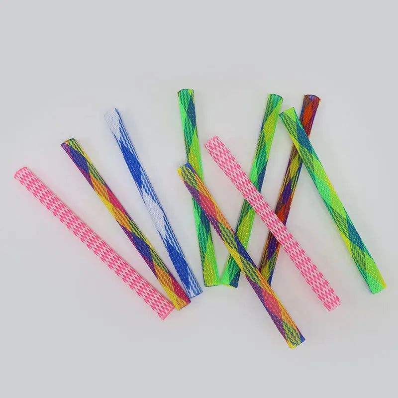 10 Cat Spring Toy Stick Freely Folding Spring Shape Multi-Color Cat Bouncing Kitten Toys Cat Interactive Toys Pet Supplies