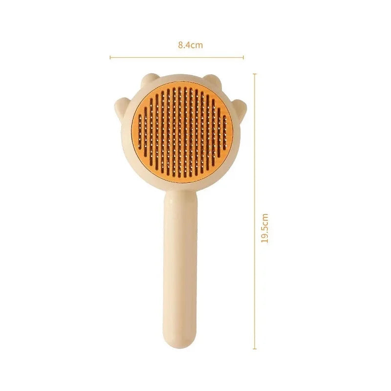 1Pcs Pet Hair Removal Brush Grooming Comb Self Cleaning Dog Slicker Brush with Massage Teeth Dogs Cats Pet Grooming Supplies