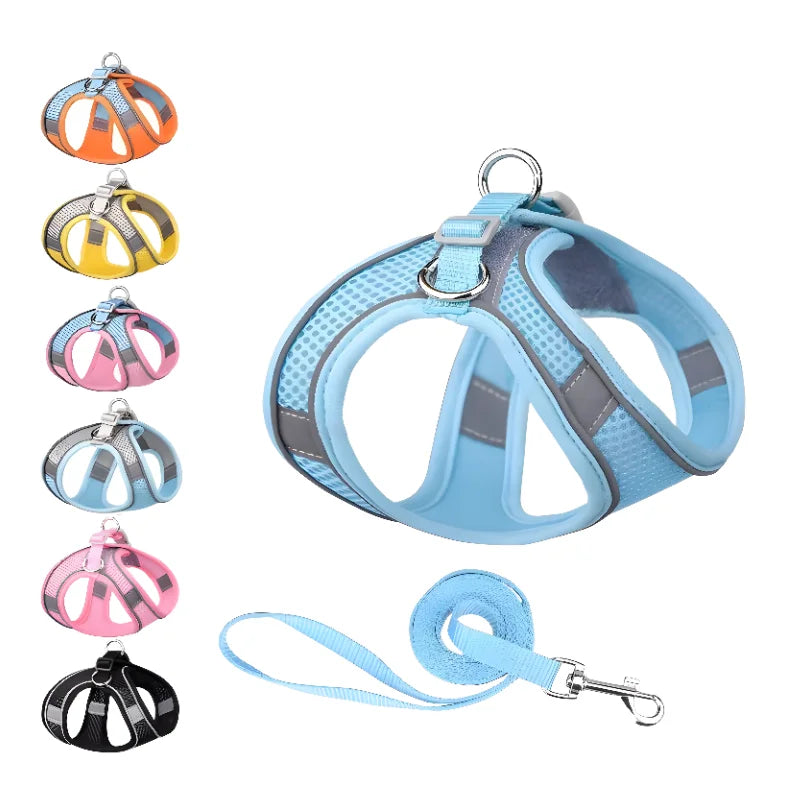 Adjustable Pet Harness Leash Set for Small Pets
