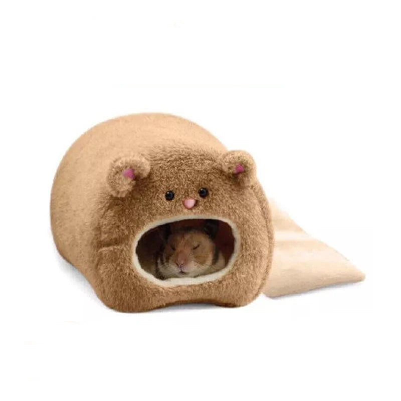 Hamster Soft Warm Bed Rat Hammock Pig Squirrel Winter Pet Toy Hamster Cage House Hanging Nest+Mat House Bed Animal Mice Rat Nest