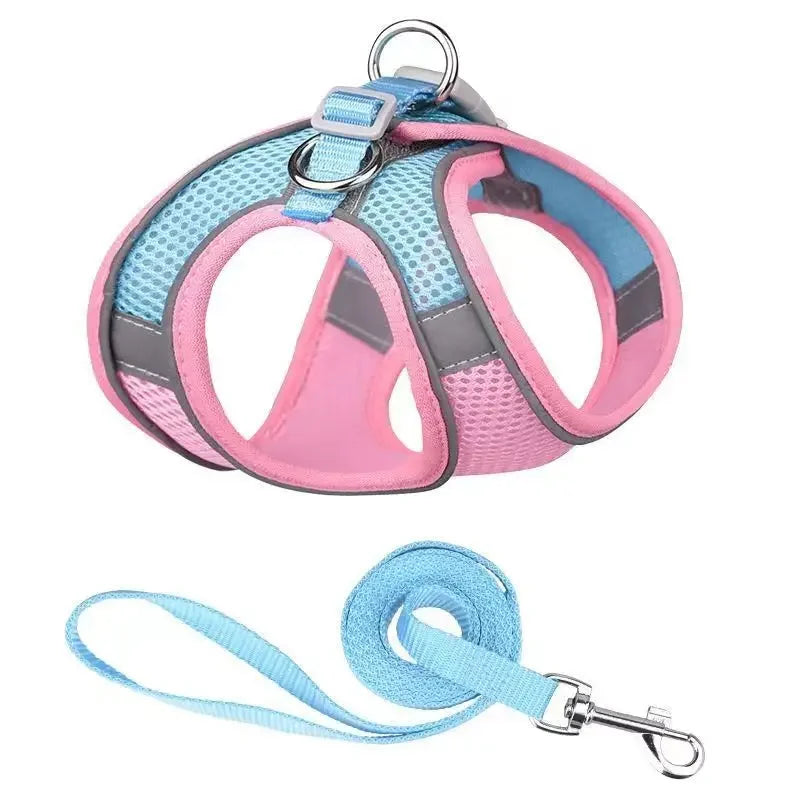 Adjustable Pet Harness Leash Set for Small Pets