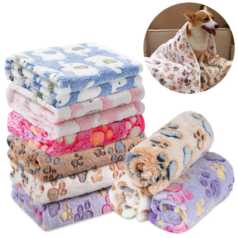 Pet Soft Blankets for Dogs - Fluffy Cats Dogs Blankets for Small Medium & Large Dogs, Cute Print Pet Throw Puppy Blankets Fleece