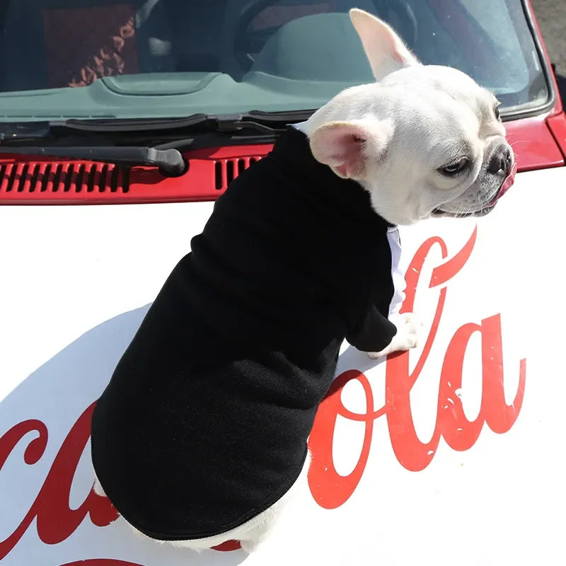 Pet Sports Clothing For Small Medium Dogs Plus Velvet Cats Zipper Leisure Sweater Coat French Bulld