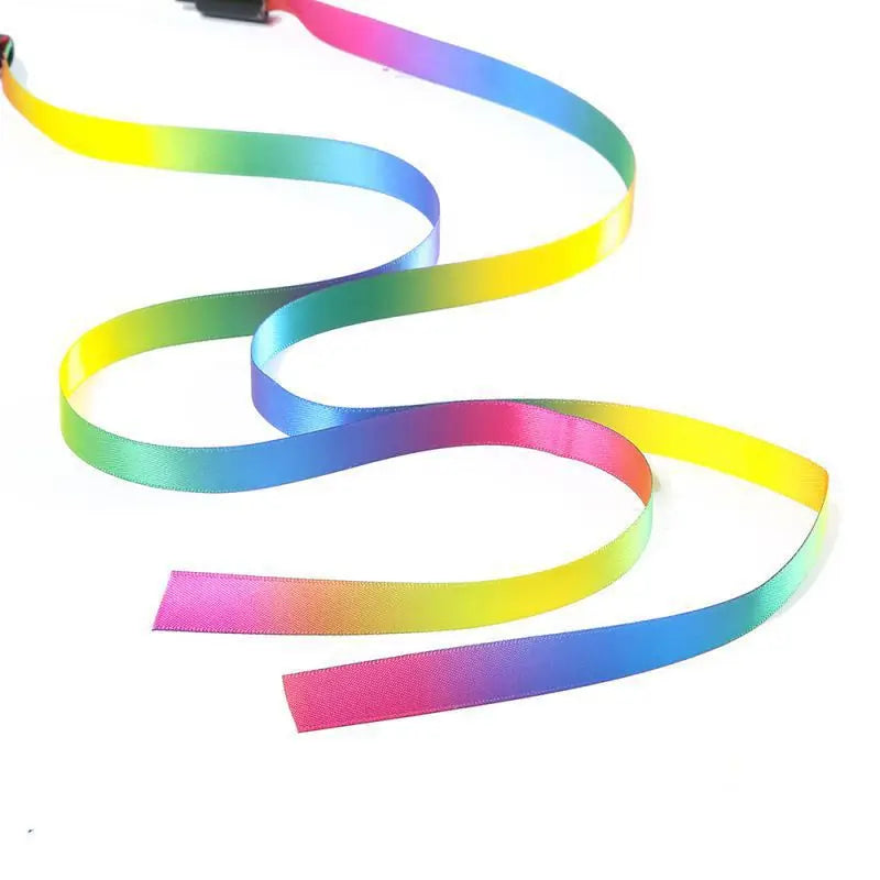 1PCS Pet Cat Toys Cute Funny Rainbow Strips Stick Cat Teaser Wand Pet Toys for Cats Interactive Toys Cat Supplies Pet Products