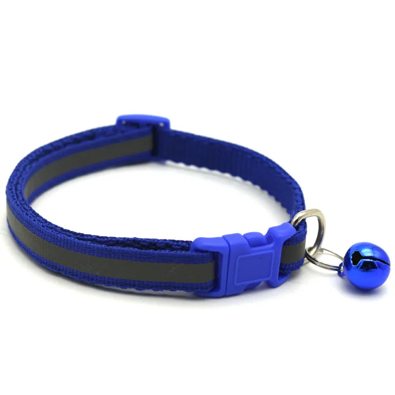 Reflective Breakaway Cat Collar Neck Ring Necklace Bell Pet Supplies Safety Elastic Adjustable Reflective Collar Pet Products