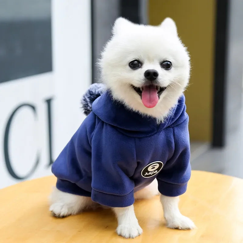 Pet Dog Cat Clothes Fleece Hooded Hairball Coat Jacket Winter Kitty Small Medium Dogs Cats Cool Pajamas Chihuahua