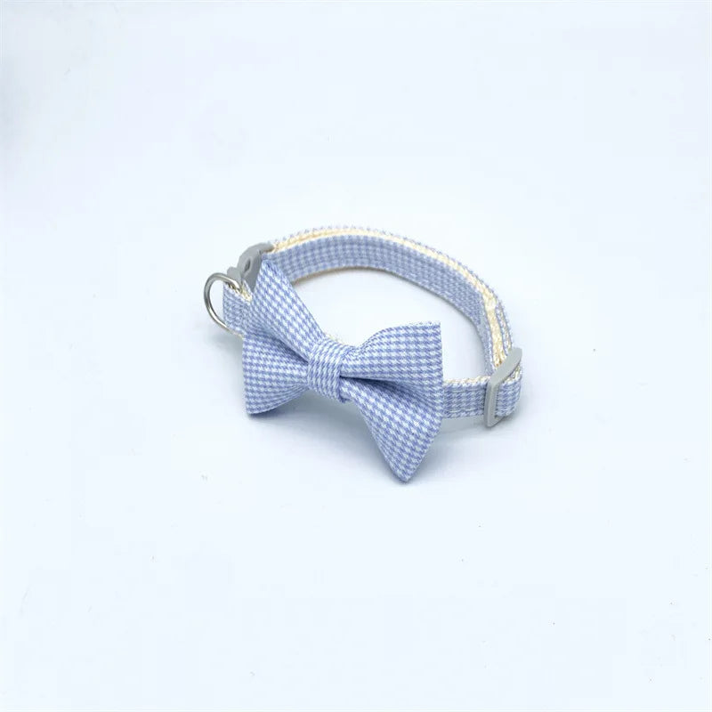 Adjustable Pet Collar with Cute Bow & Bell – Soft, Durable Cat & Dog Necklace for Kittens, Puppies & Pets.