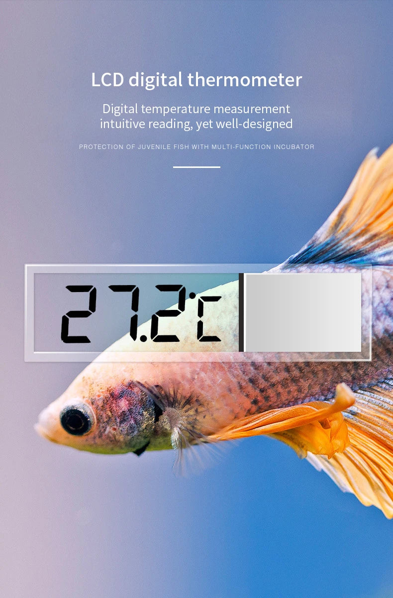 Aquarium Thermometer Electronic LCD Digital Fish Tank Temperature Measurement Fish Tank Temp Meter Aquarium Accessories