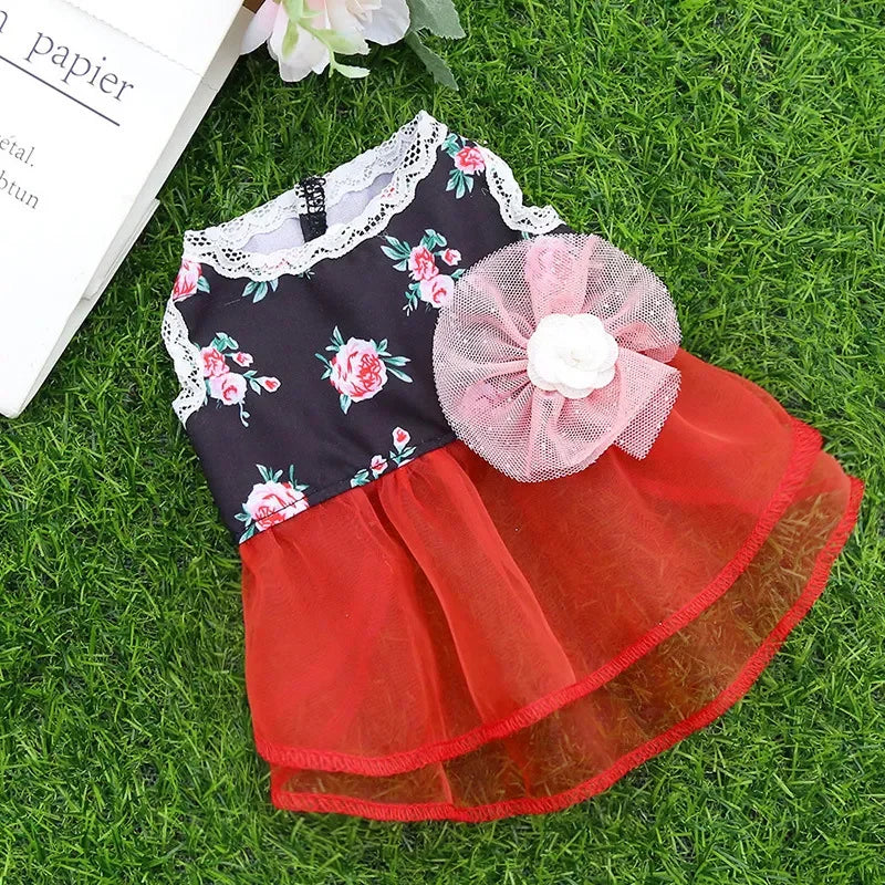 Dress for Dog Pets Clothes Chihuahua Wedding Dress Skirt Cloth Accessory Dog Pet Dress Supplies Hanbok Cat Costume