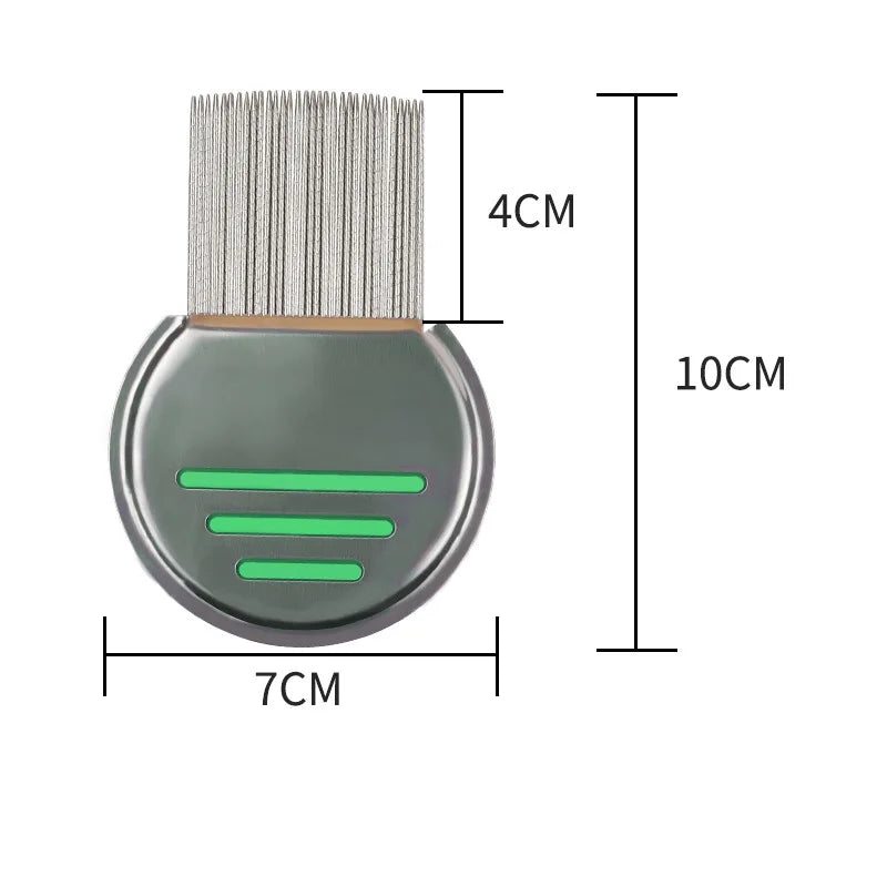 Stainless Steel Terminator Lice Comb – Super Density Teeth Comb for Pets & Kids, Removes Nits & Head Lice.