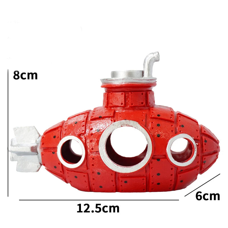 Resin Submarine Ornaments Fish Shrimp Shelter Cave Landscaping Accessories for Aquarium Fish Tank Decorations