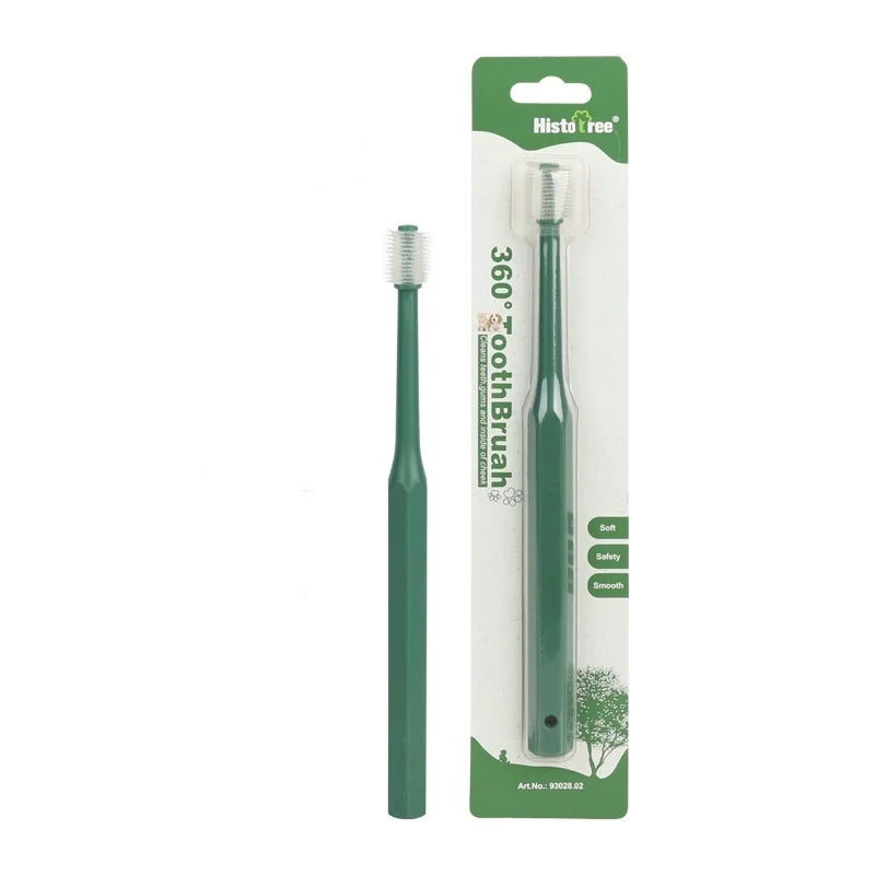 360-Degree Pet Toothbrush – Cat & Dog Teeth Care for Bad Breath, Tartar Removal, and Oral Hygiene.