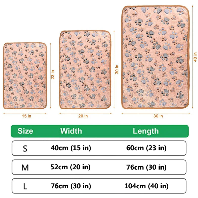 Pet Soft Blankets for Dogs - Fluffy Cats Dogs Blankets for Small Medium & Large Dogs, Cute Print Pet Throw Puppy Blankets Fleece