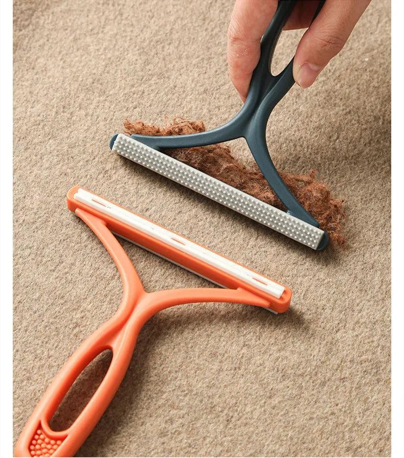 1pc 2in1 Double Sided Pet Hair Remover Lint Remover Clean Tool Shaver Sweater Cleaner Fabric Shaver Scraper For Clothes Carpet