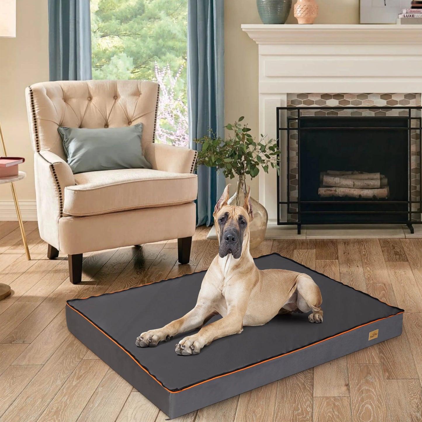 Dog Pet Bed Large Padded Orthopedic Dog Bed Foam Cushion Pets Pillow Bed with Washable Cover