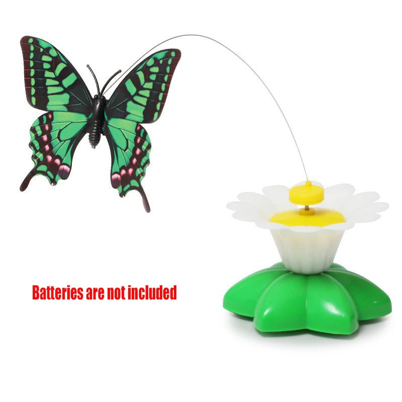 Automatic Electric Rotating Cat Toy Colorful Butterfly Bird Animal Shape Plastic Funny Pet Dog Kitten Interactive Training Toys
