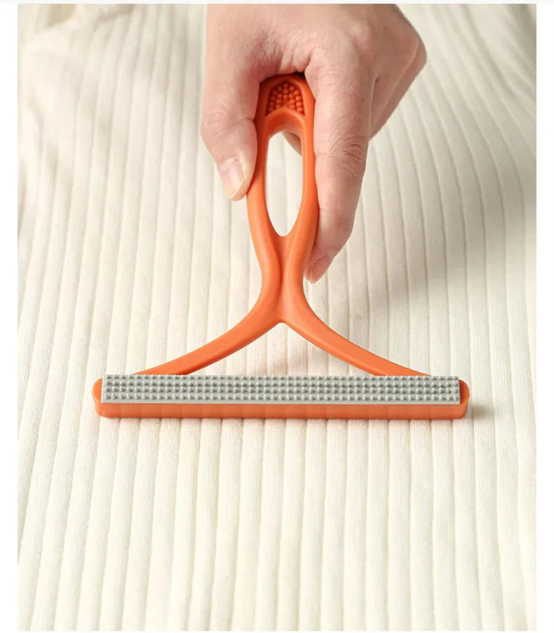 1pc 2in1 Double Sided Pet Hair Remover Lint Remover Clean Tool Shaver Sweater Cleaner Fabric Shaver Scraper For Clothes Carpet