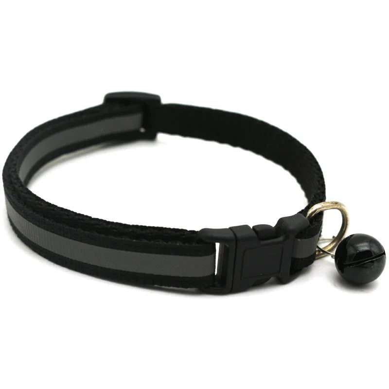 Reflective Breakaway Cat Collar Neck Ring Necklace Bell Pet Supplies Safety Elastic Adjustable Reflective Collar Pet Products
