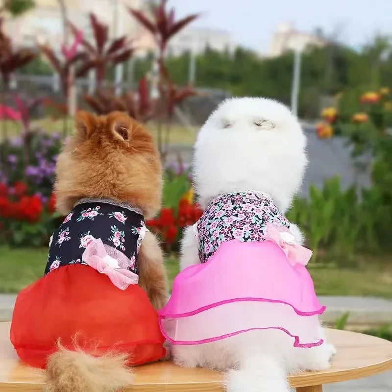 Dress for Dog Pets Clothes Chihuahua Wedding Dress Skirt Cloth Accessory Dog Pet Dress Supplies Hanbok Cat Costume