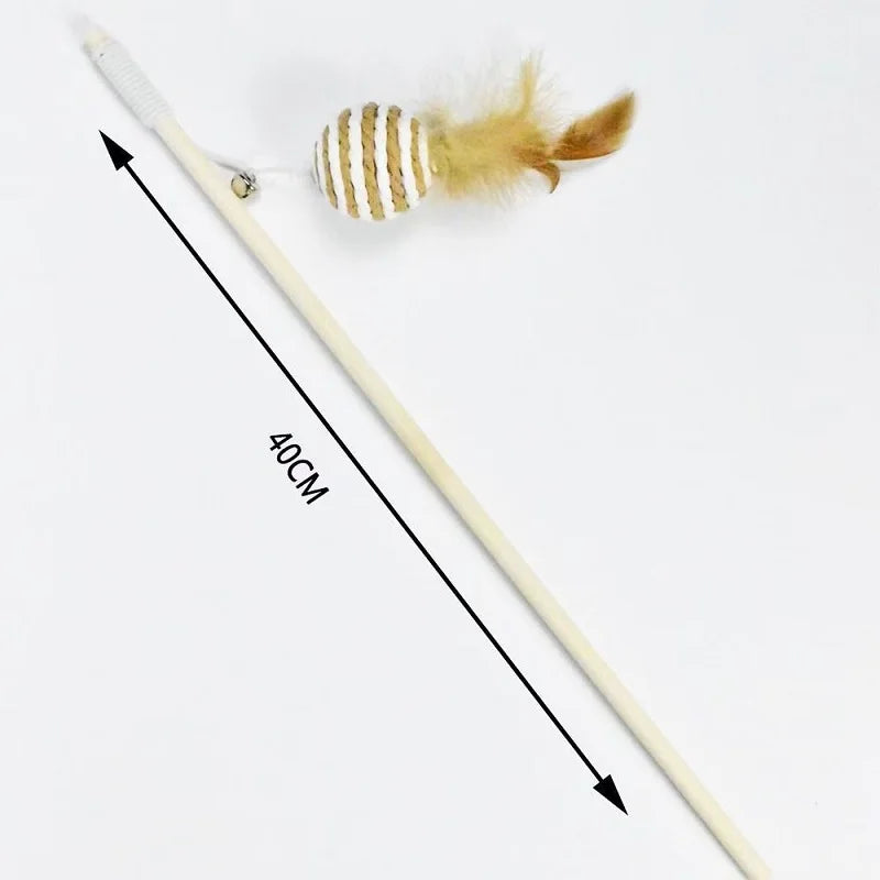 Teaser Feather Cat Wand Toy