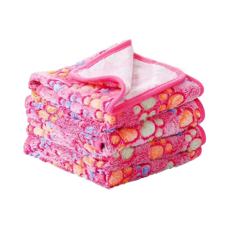 Pet Soft Blankets for Dogs - Fluffy Cats Dogs Blankets for Small Medium & Large Dogs, Cute Print Pet Throw Puppy Blankets Fleece