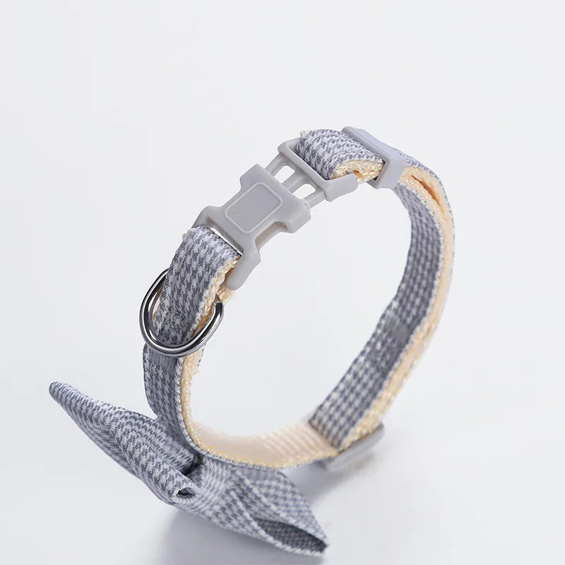 Adjustable Pet Collar with Cute Bow & Bell – Soft, Durable Cat & Dog Necklace for Kittens, Puppies & Pets.