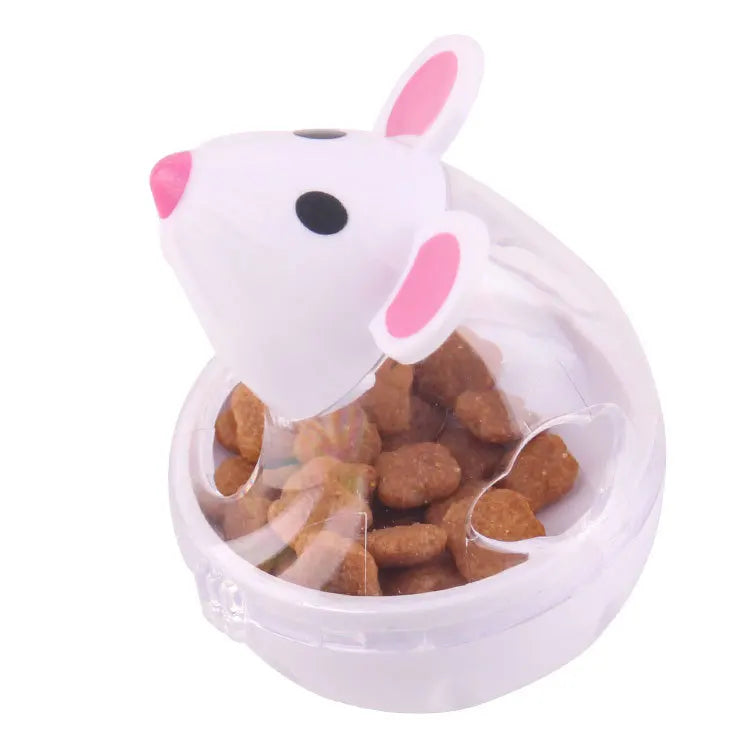 Cat Mice Food Tumbler Cat Food Toy Ball Interactive Cat Food Feeder Leak Food Interesting Plastic Cat Food Dispenser Treat Toy