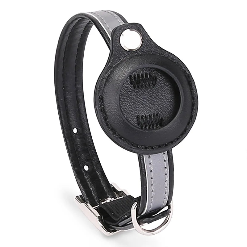Anti-Lost Pet Cat Collar – Waterproof Reflective Collar with Apple Airtag Holder for Tracking and Positioning (Air Tag not Included).