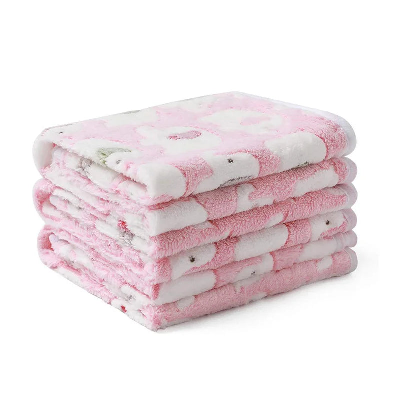 Pet Soft Blankets for Dogs - Fluffy Cats Dogs Blankets for Small Medium & Large Dogs, Cute Print Pet Throw Puppy Blankets Fleece