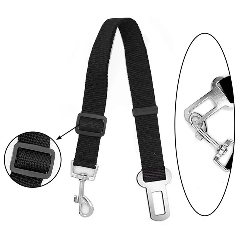 Adjustable Pet Cat Dog Car Seat Belt Pet Seat Vehicle Dog Harness Lead Clip Safety Lever Traction Dog Collars Dog Accessoires
