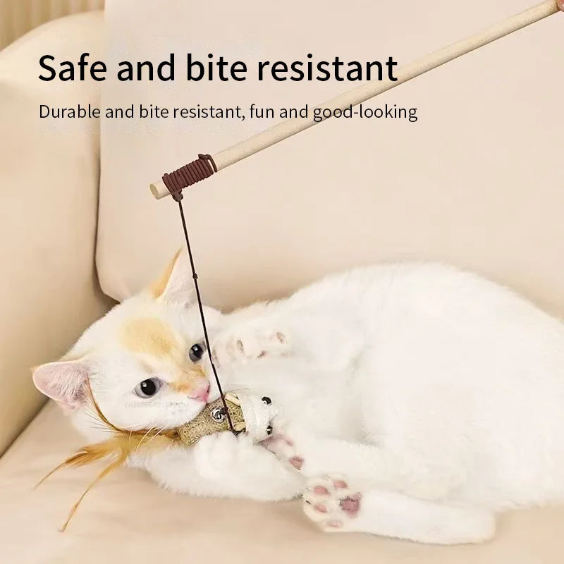 Teaser Feather Cat Wand Toy