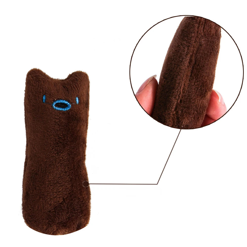 Teeth Grinding Catnip Toys Funny Interactive Plush Cat Toy Pet Kitten Chewing Vocal Toy Claws Thumb Bite Cat mint For Cats