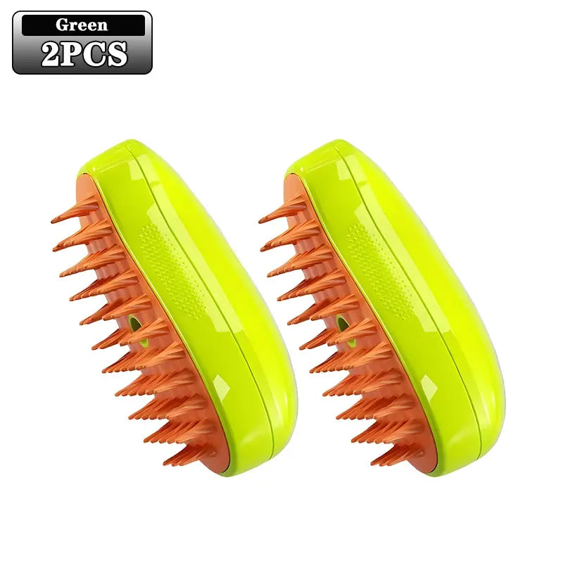 Steamy Dog Brush Electric Spray Cat Hair Brush 3 in1 Dog Steamer Brush for Massage Pet Grooming Removing Tangled and Loose Hair
