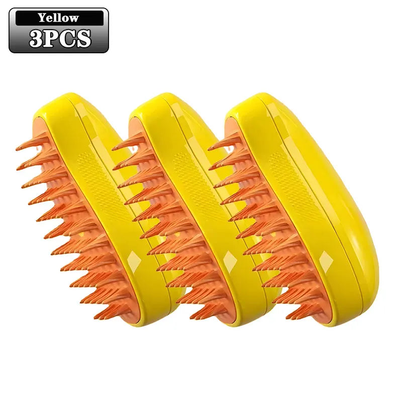 Steamy Dog Brush Electric Spray Cat Hair Brush 3 in1 Dog Steamer Brush for Massage Pet Grooming Removing Tangled and Loose Hair