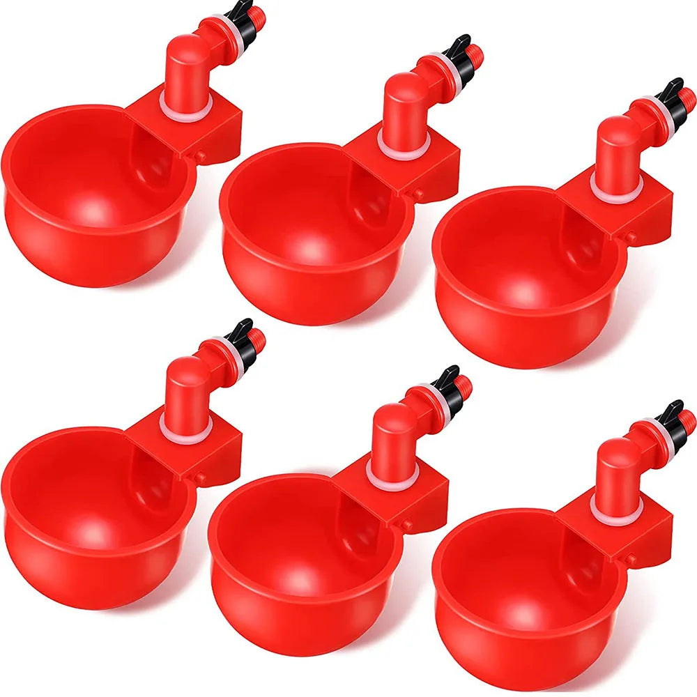 Chicken Drinking Cup Automatic Drinker Chicken Feeder Plastic Poultry Waterer Drinking Water Feeder for Chicks Duck Goose Quail