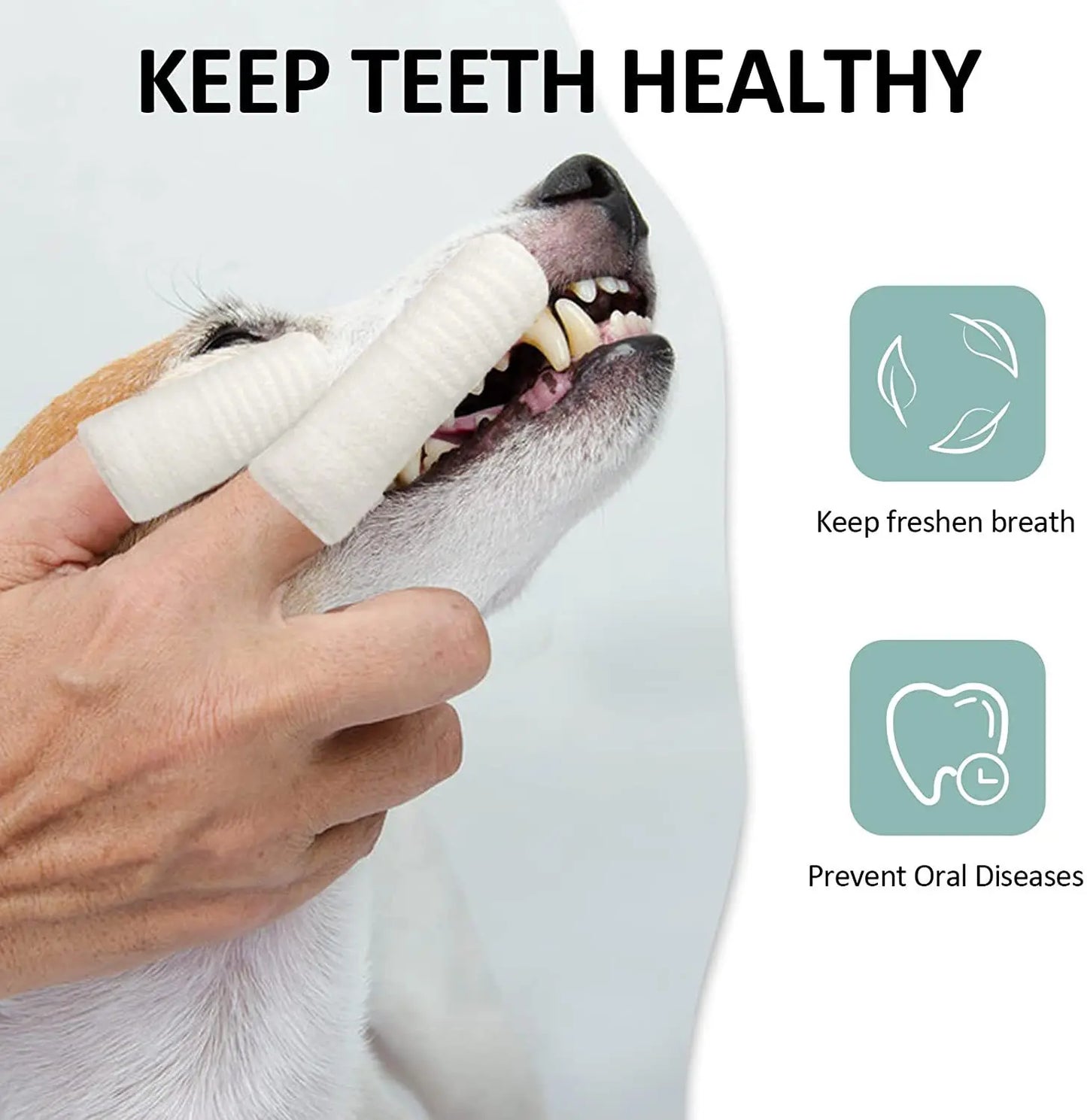 10pcs Pet Two-finger Brushing Finger Cots Puppy Teeth Oral Cleaning Tool Kitten Finger Toothbrush Pets Care Accessories Supplies