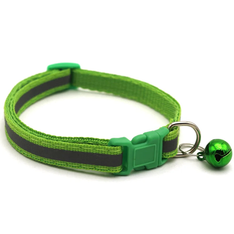 Reflective Breakaway Cat Collar Neck Ring Necklace Bell Pet Supplies Safety Elastic Adjustable Reflective Collar Pet Products